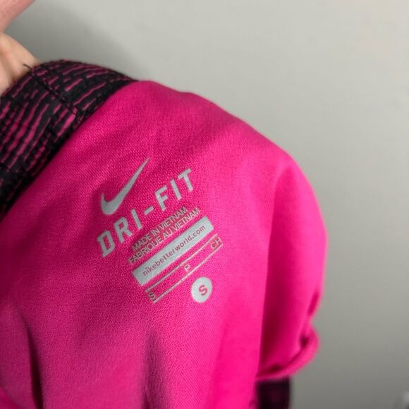 Nike Women's Dri Fit Pink and Black Running Shorts - Picture 8 of 14